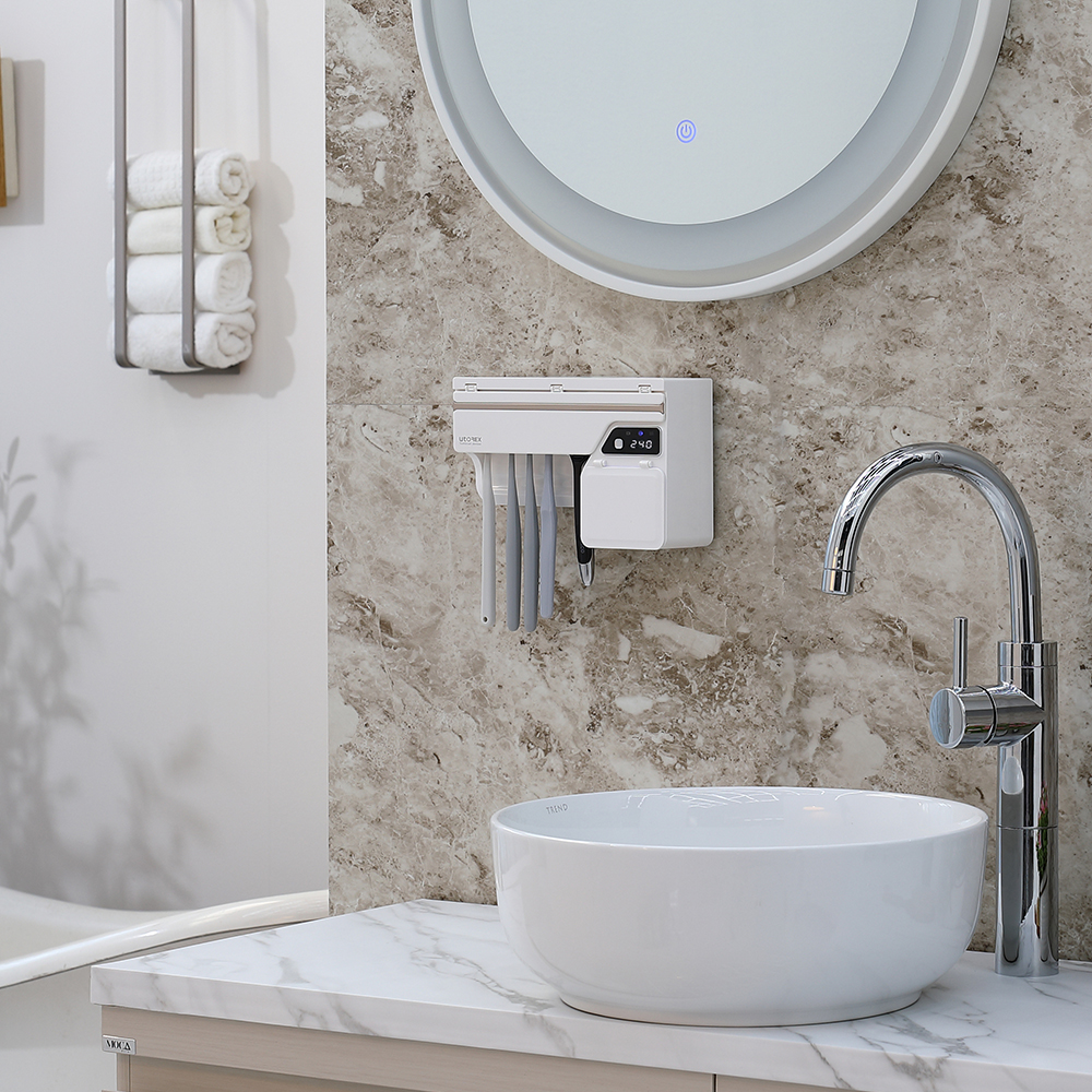 유토렉스 본투비 빌트인 UV-C 히팅 건조 유무선 겸용 칫솔살균기 UTL-111CH 고급형 이미지 2