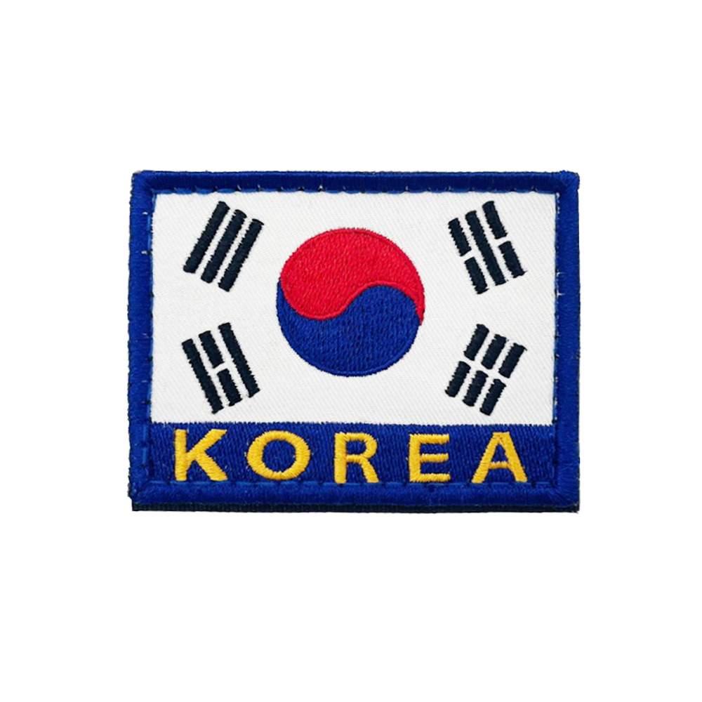 군인 태극기 벨크로 약장 명찰 육군 공군 해군 해병 ROKA 군대 가방약장 - 상품 이미지