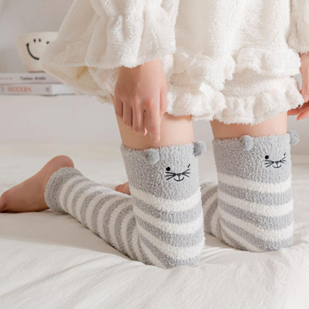 띵덕 롱 긴 임산부 수족냉증 따뜻한 수면양말 트위스트