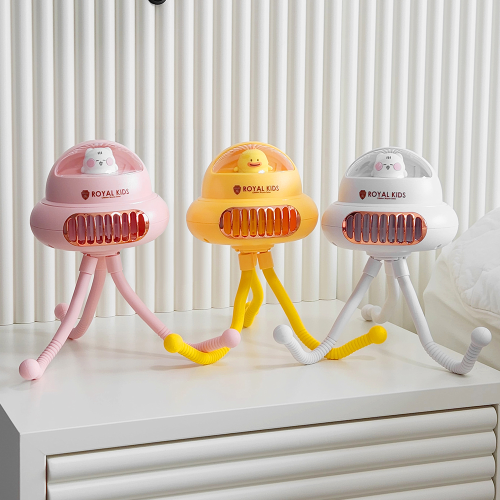 로얄키즈 휴대용 문어발 유모차 선풍기