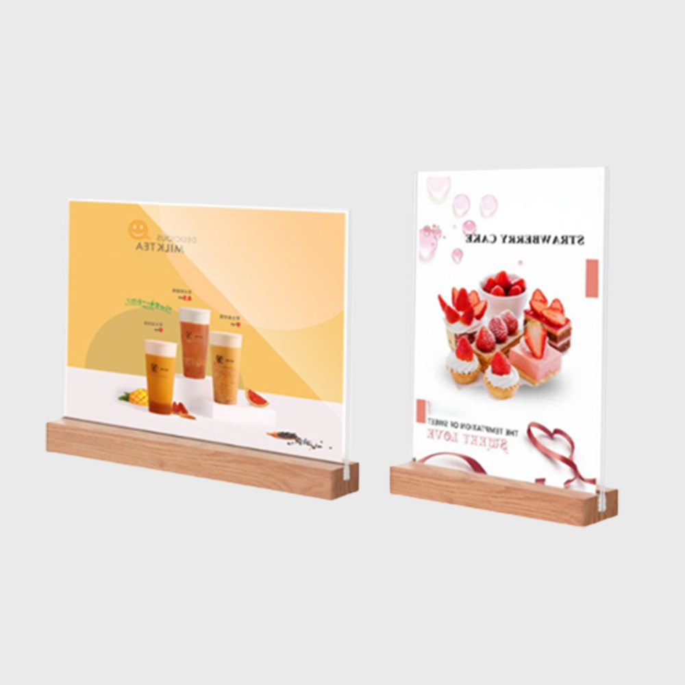 A5 아크릴 메뉴판 스탠드 POP 꽂이 가격표 안내판 테이블 가로 세로 쇼케이스 카페 - 상품 이미지