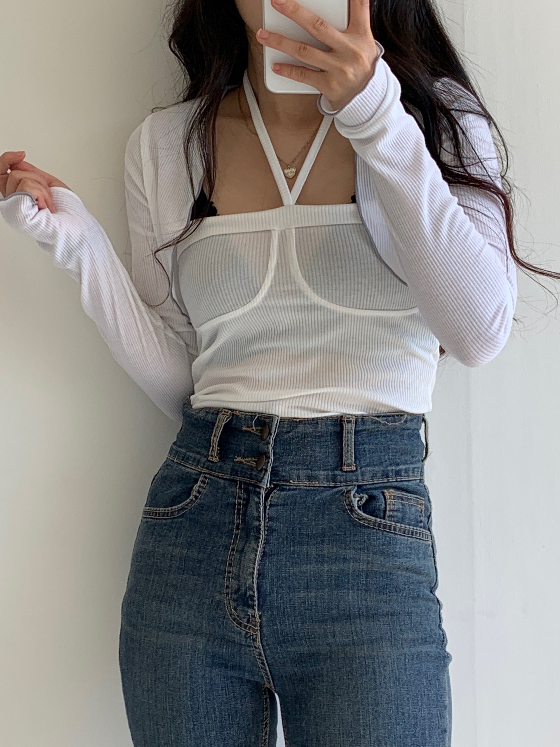 데일리즈 크롭 워머 볼레로 가디건 골지 슬림핏 자체제작 - 상세 이미지 4