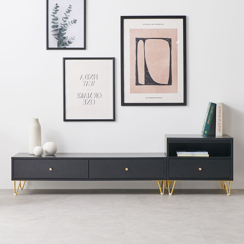 팝송 안방 tv 다이 서랍장 장식장 선반 낮은 거실장 세트 1500