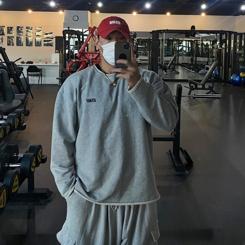 비스트모드 루즈핏 데끼 롱슬리브 오버핏 긴팔 맨투맨 짐웨어 BSMD