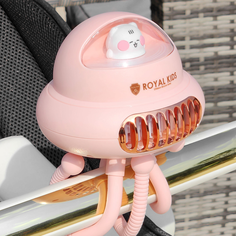 로얄키즈 휴대용 문어발 유모차 선풍기