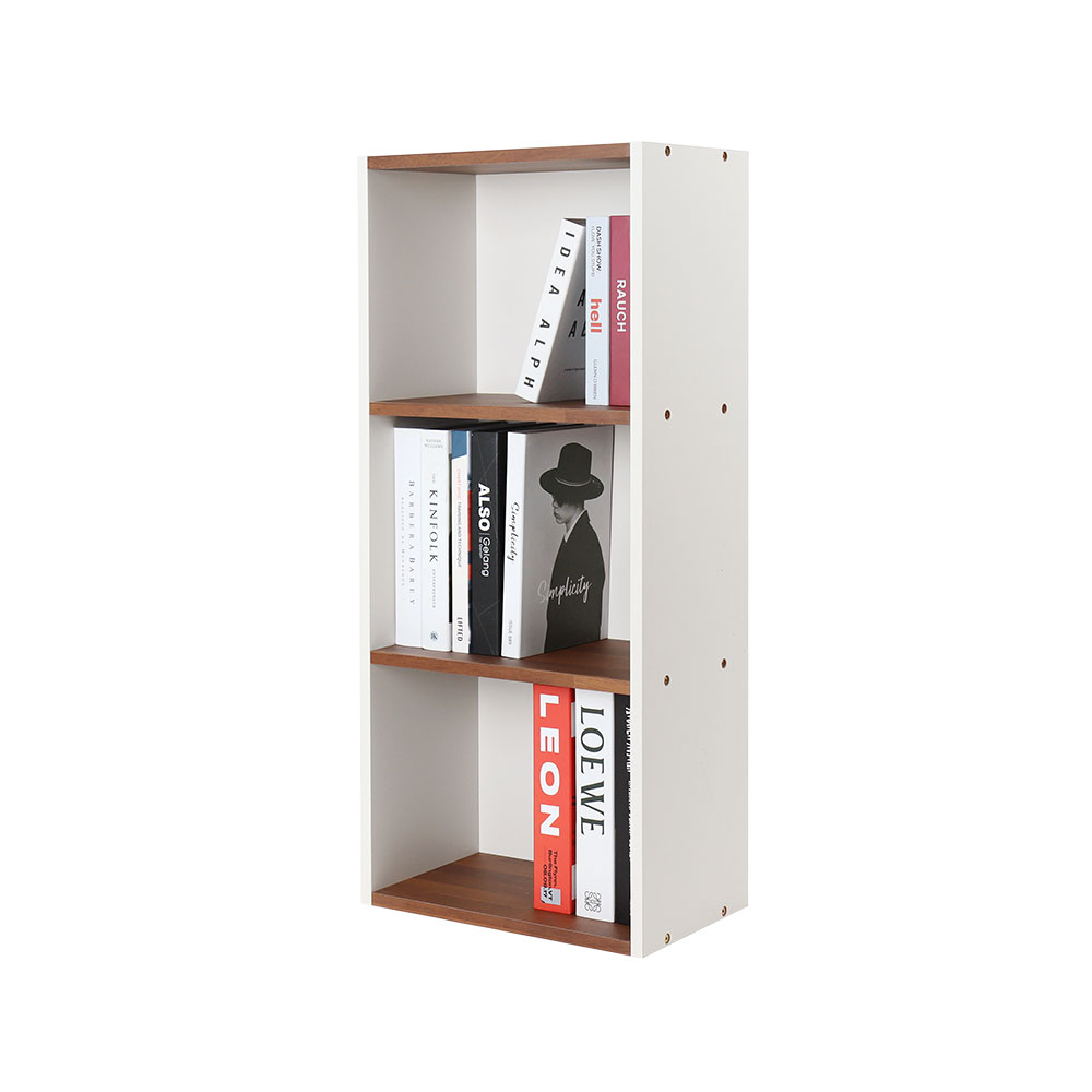 모던 책장 400x240x900mm, 3단, 멀바우콤비 - 메인 이미지