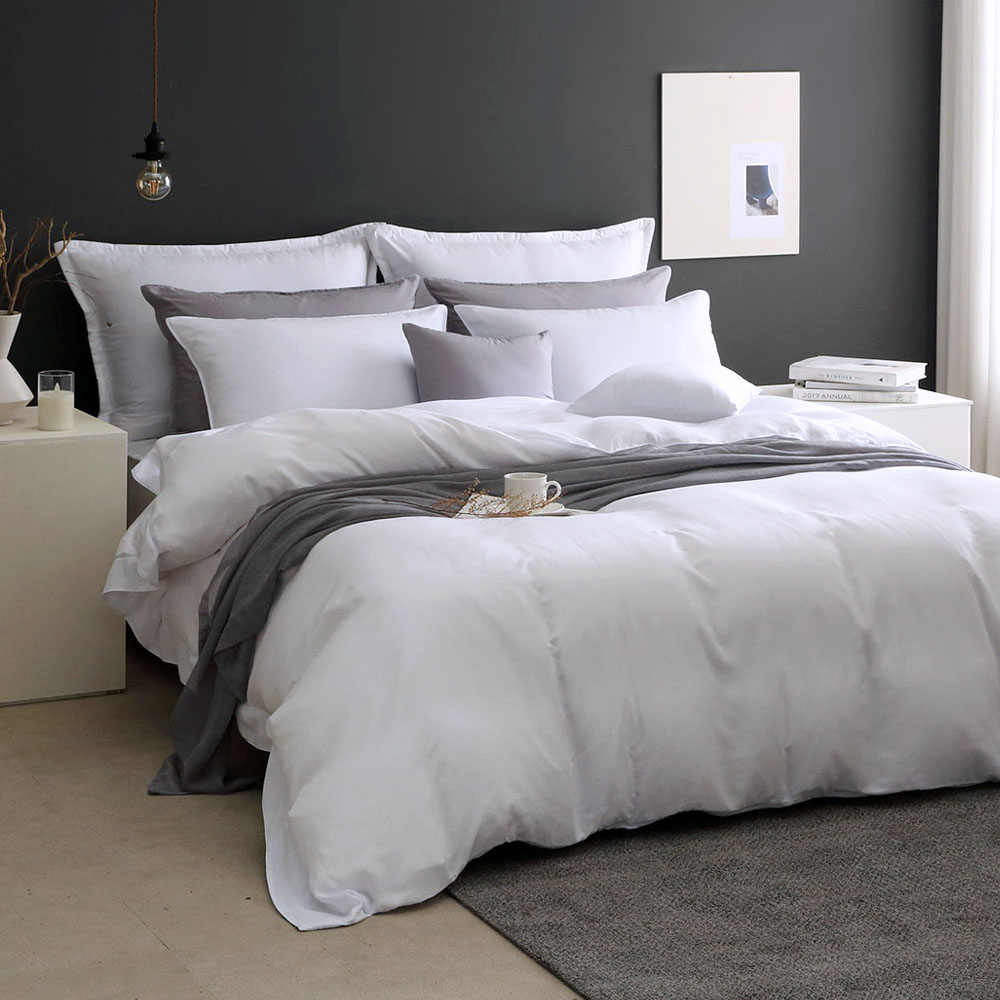 이스턴킹침구 간절기 겨울 호텔식차렵이불 텐셀모달100 고정패드 레알화이트 EK이불커버세트