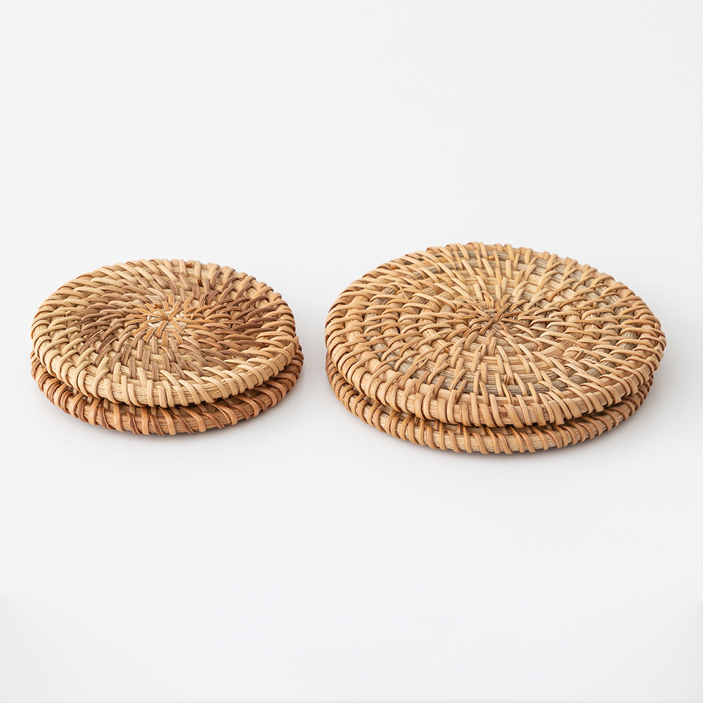할메이드 라탄 티코스터 컵받침대 컵코스터 8cm - 상세 이미지 3