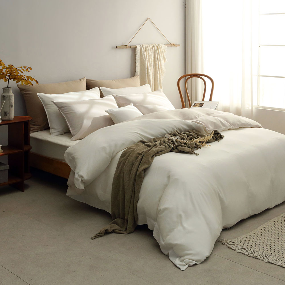 이스턴킹침구 호텔식 차렵이불 텐셀모달100 레알 아이보리 간절기 겨울 EK이불커버세트