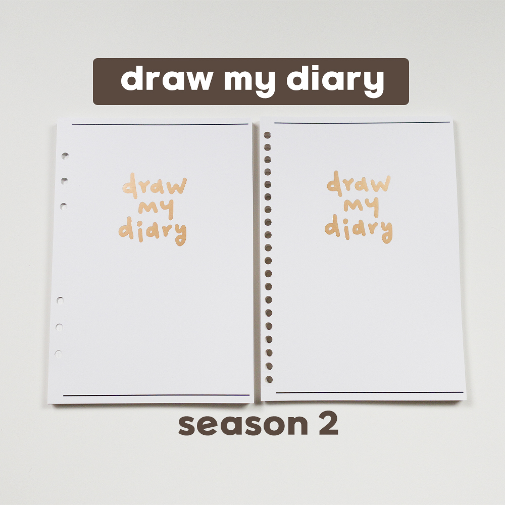 draw my diary 2 / 만년형 2023 다이어리 타공속지