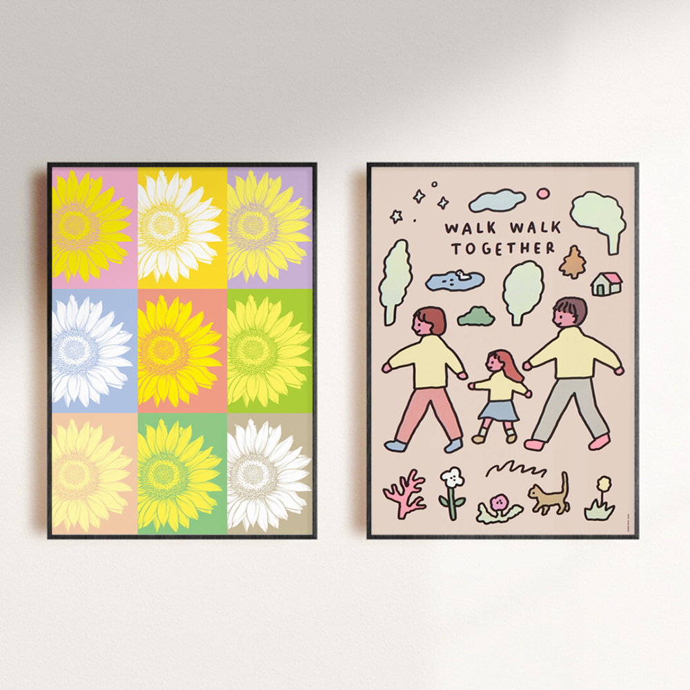 제로퍼제로 가족포스터 아기방 아이방 그림 액자 집들이선물 엄마와딸