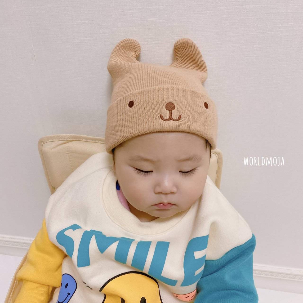 면 곰돌이비니 (3개월-4세) 아기 키즈 봄 23 사계절 - 상세 이미지 3
