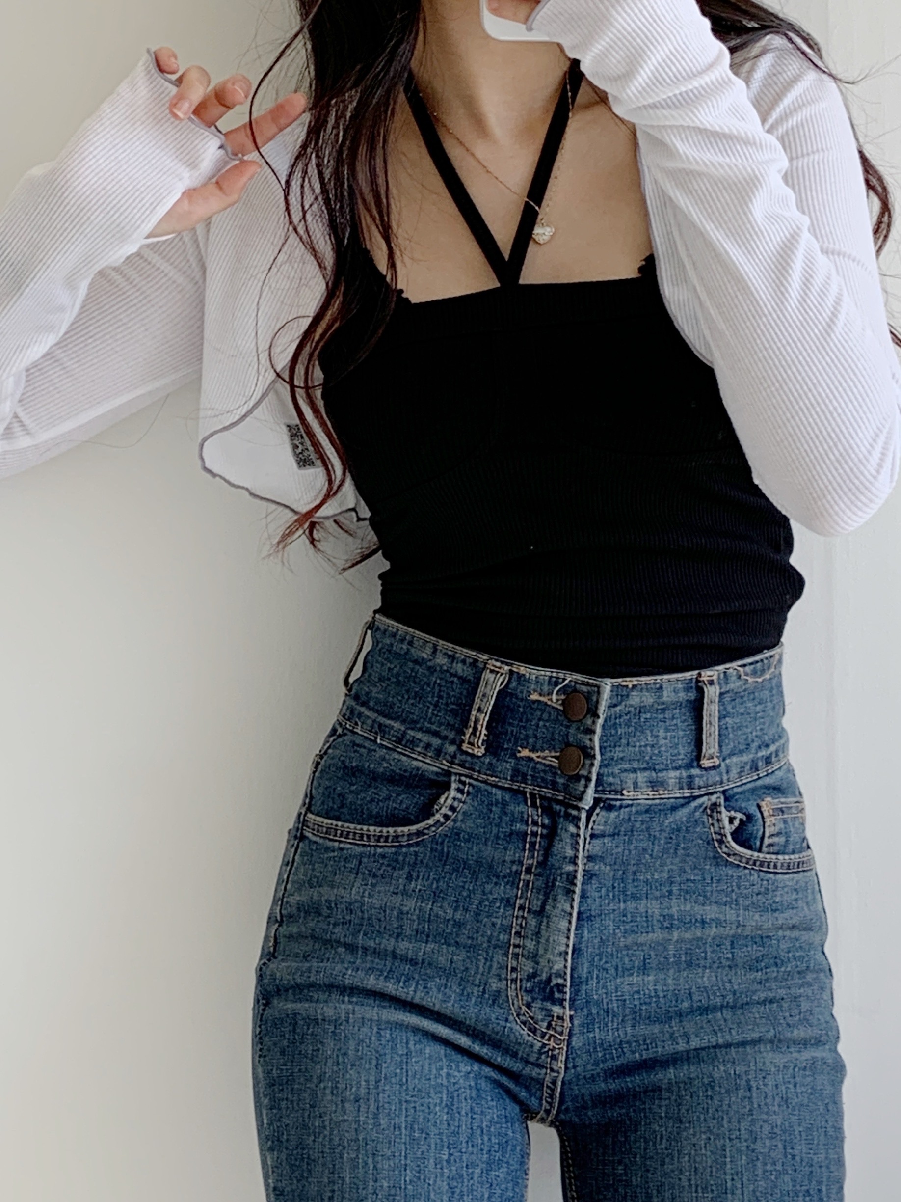 데일리즈 크롭 워머 볼레로 가디건 골지 슬림핏 자체제작 - 상품 이미지