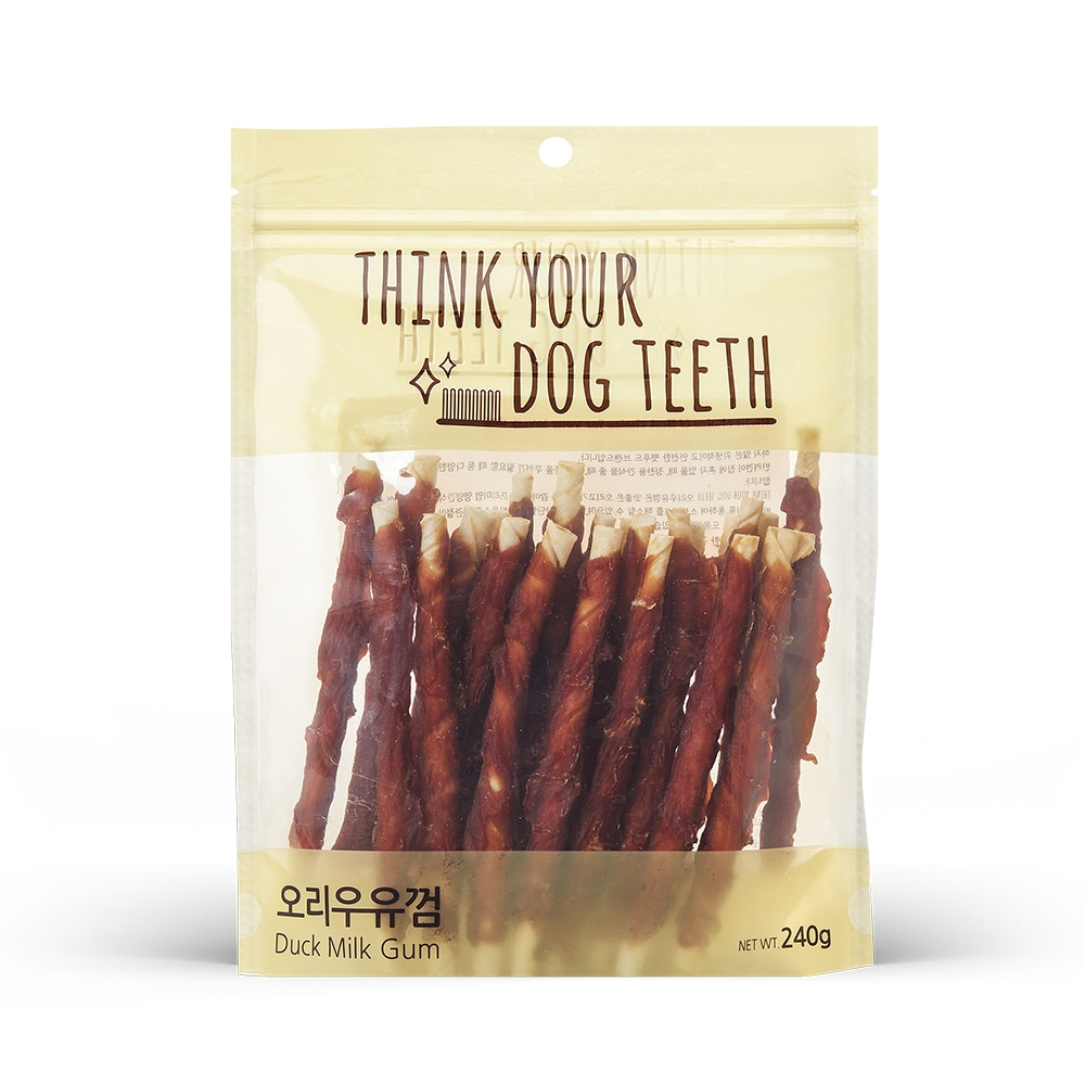 THINK YOUR DOG TEETH 띵크유어도그티 우유껌 오리, 24p, 1개 제품 이미지