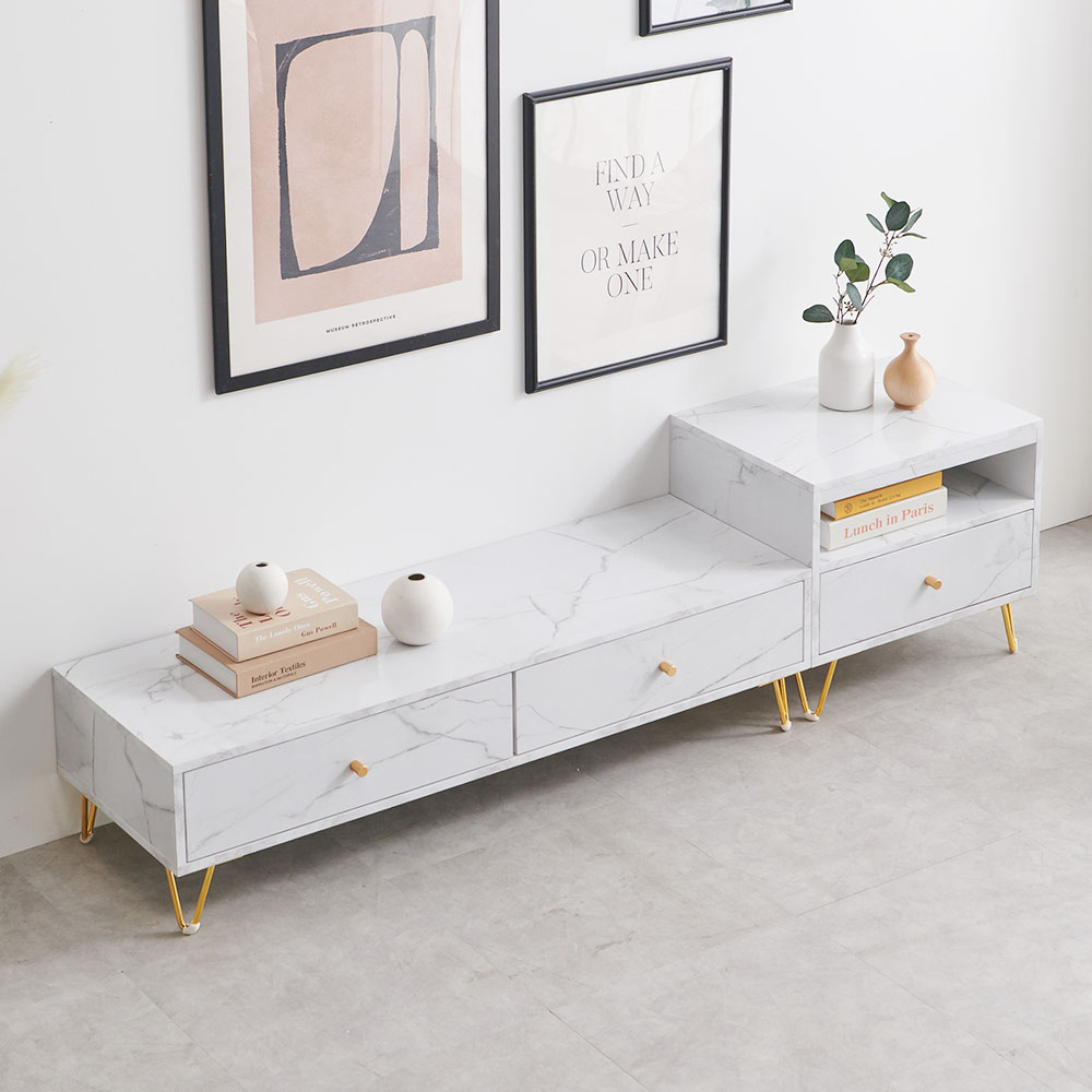 팝송 안방 tv 다이 서랍장 장식장 선반 낮은 거실장 세트 1500