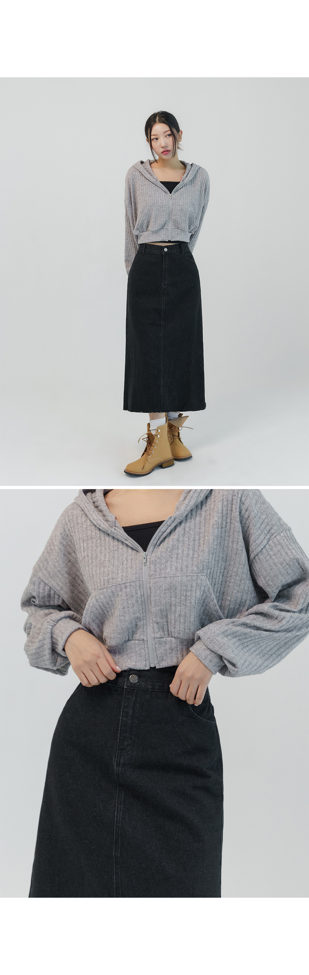 [1만8천장돌파][MADE] 빅사이즈 S-5XL 뒷밴딩 데님 롱 스커트 상세 이미지 36
