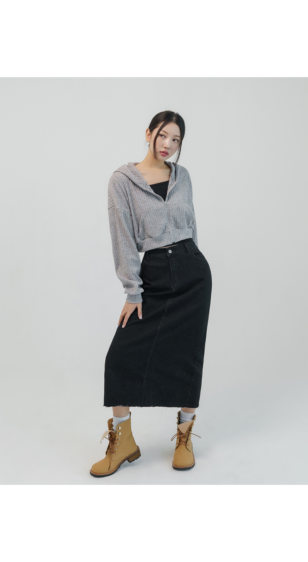 [1만8천장돌파][MADE] 빅사이즈 S-5XL 뒷밴딩 데님 롱 스커트 상세 이미지 37