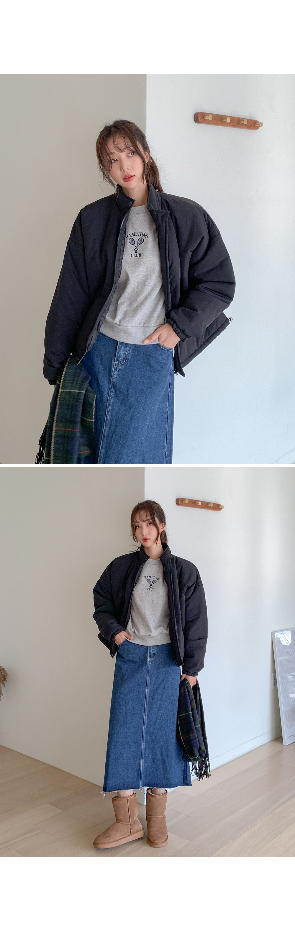 [1만8천장돌파][MADE] 빅사이즈 S-5XL 뒷밴딩 데님 롱 스커트 상세 이미지 49