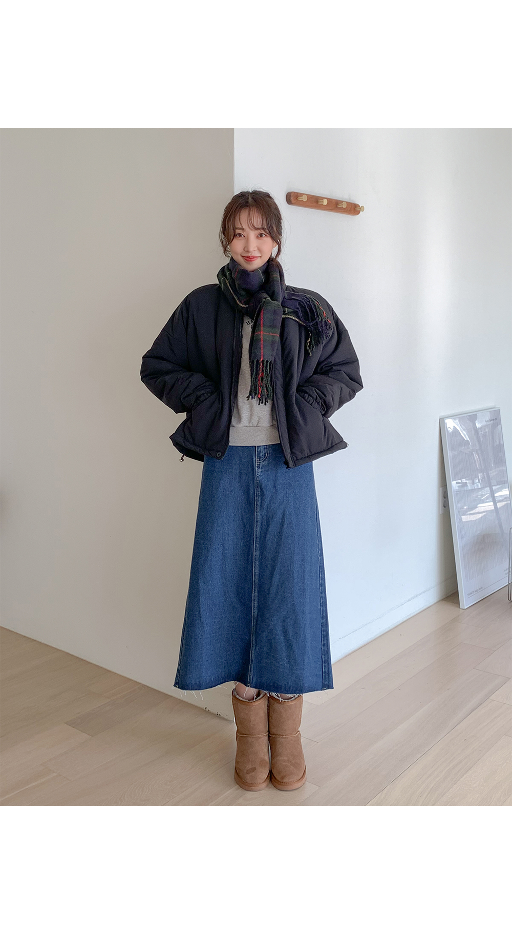 [1만8천장돌파][MADE] 빅사이즈 S-5XL 뒷밴딩 데님 롱 스커트 상세 이미지 51