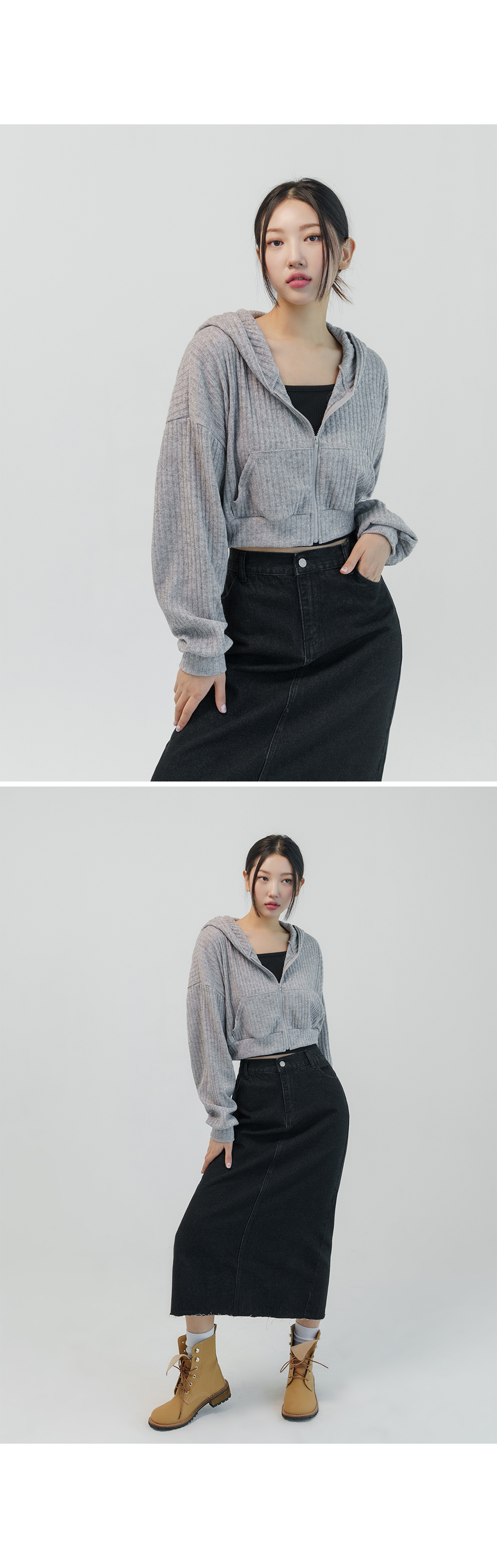 [1만8천장돌파][MADE] 빅사이즈 S-5XL 뒷밴딩 데님 롱 스커트 상세 이미지 40