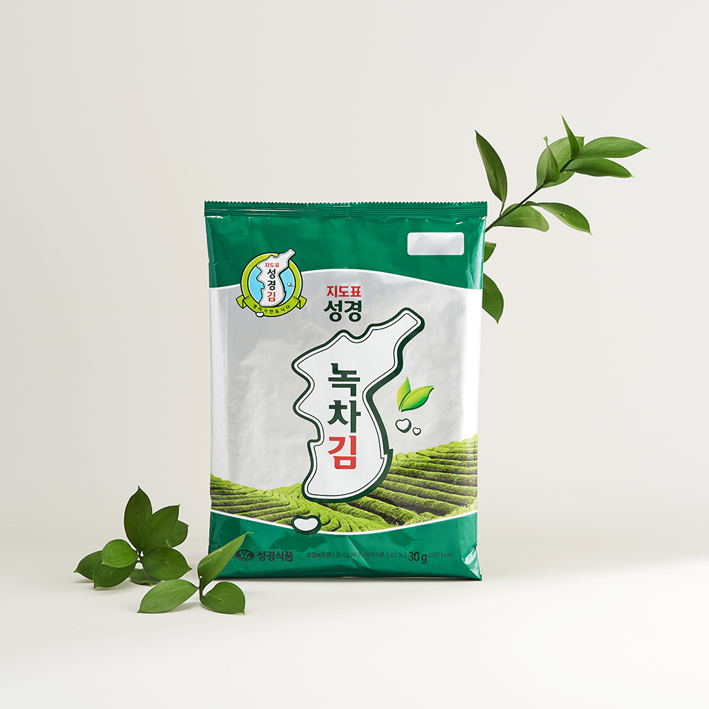 [성경김본사] 지도표 잘라먹는 녹차 전장김 30g, 10개 - 상세 이미지 3