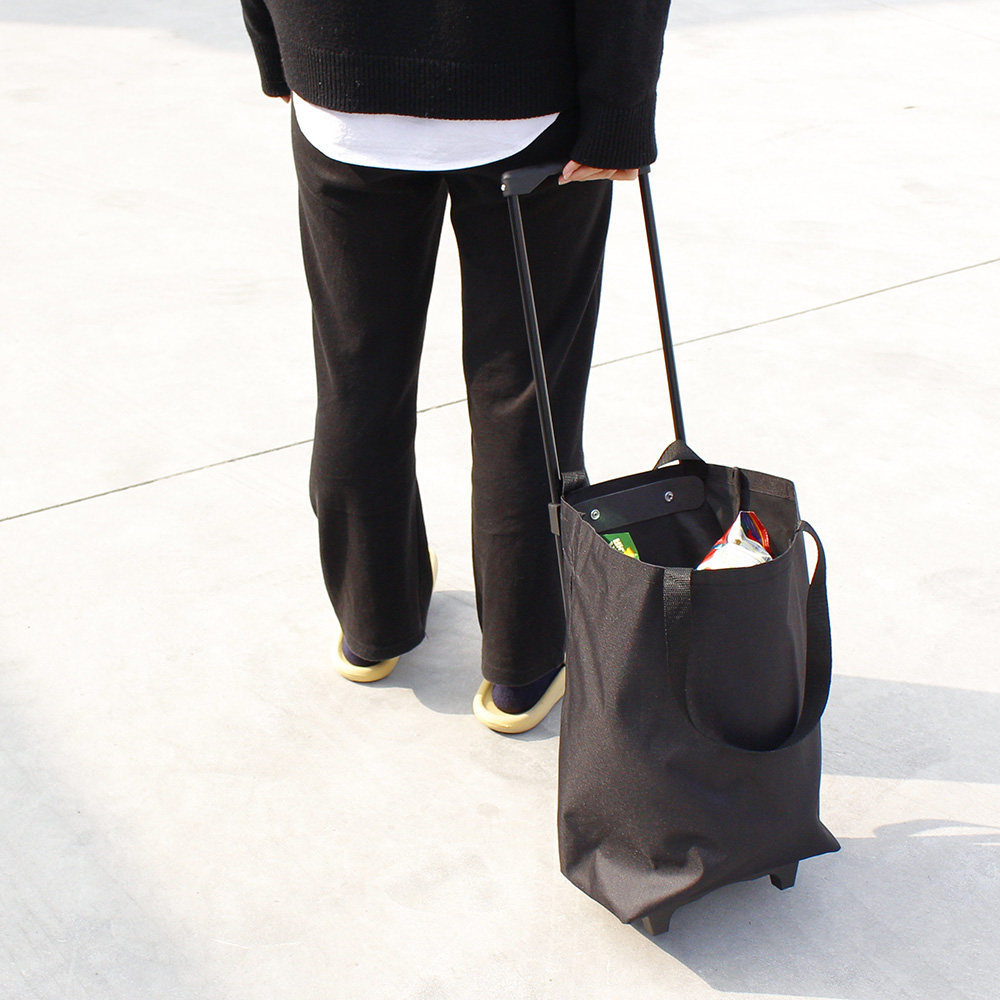 우레탄 바퀴달린장바구니 장보기카트 미니쇼핑카트 시장가방캐리어