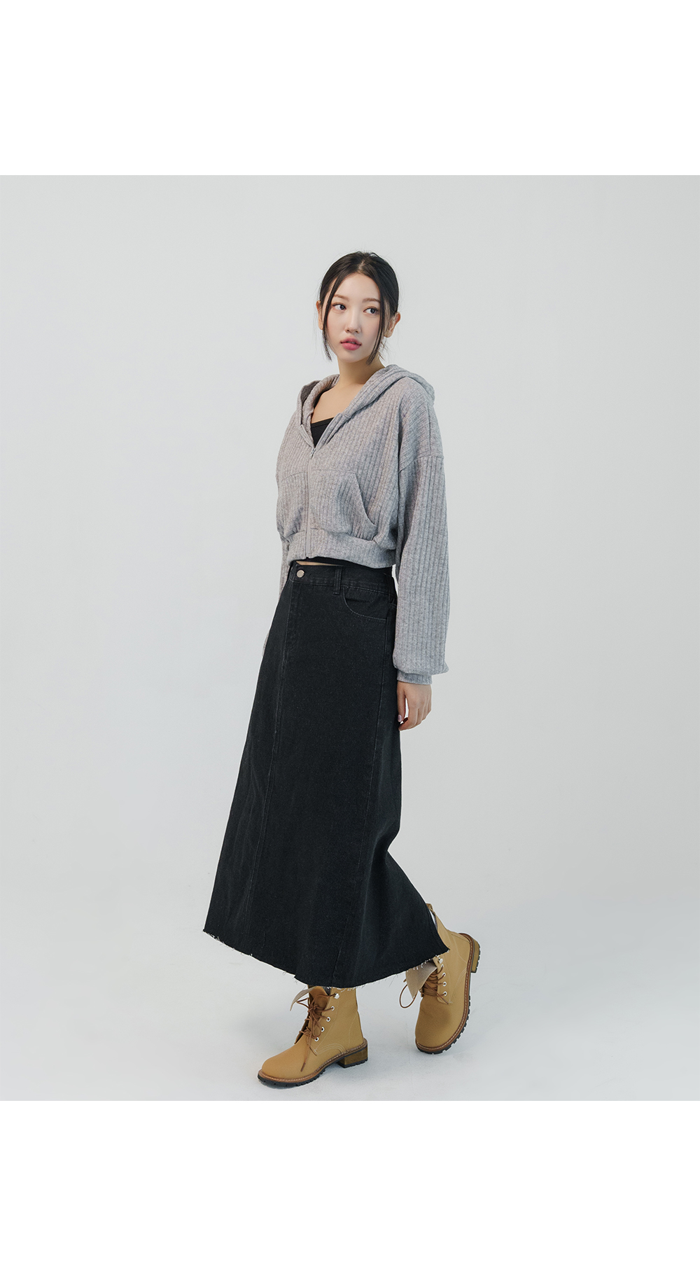 [1만8천장돌파][MADE] 빅사이즈 S-5XL 뒷밴딩 데님 롱 스커트 상세 이미지 41