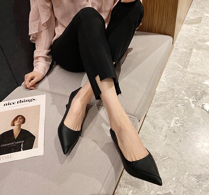 비디카 5cm 스틸레토 금장 통굽 펌프스 미들힐 3color 상세 이미지 6