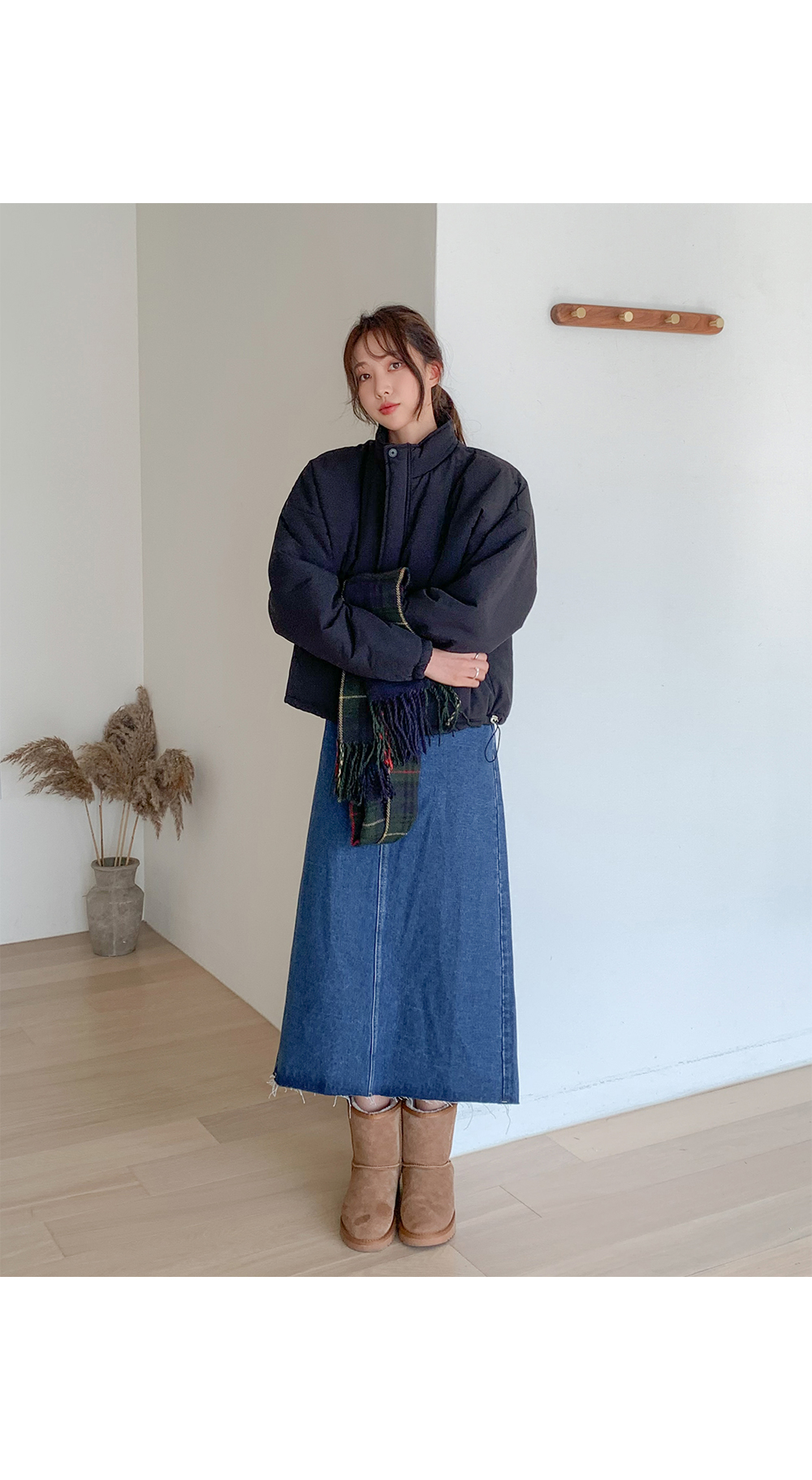 [1만8천장돌파][MADE] 빅사이즈 S-5XL 뒷밴딩 데님 롱 스커트 상세 이미지 58