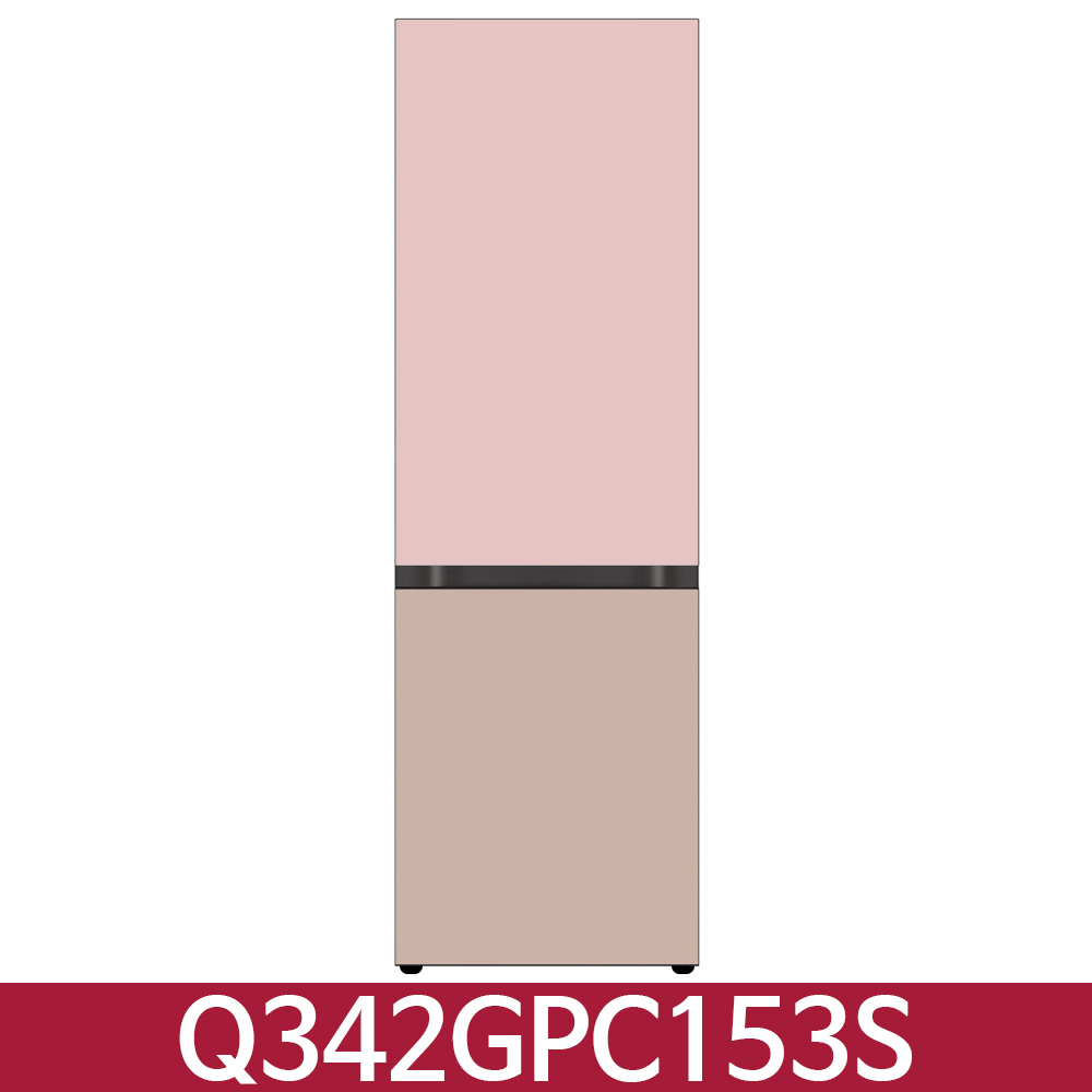 LG Q342GPC153S 오브제컬렉션 모던엣지 냉장고 344L 핑크 / 브라운 / JJ - NS홈쇼핑