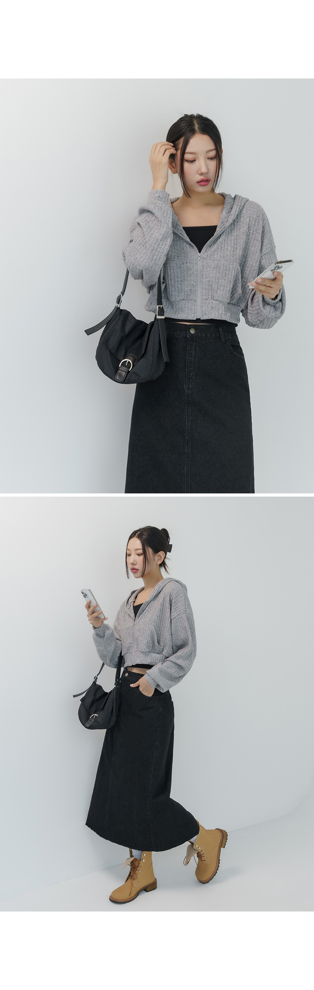 [1만8천장돌파][MADE] 빅사이즈 S-5XL 뒷밴딩 데님 롱 스커트 상세 이미지 42