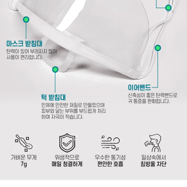 아크릴마스크 조리마스크 요리사 마트 조리사 치과 치과용 이미지 7