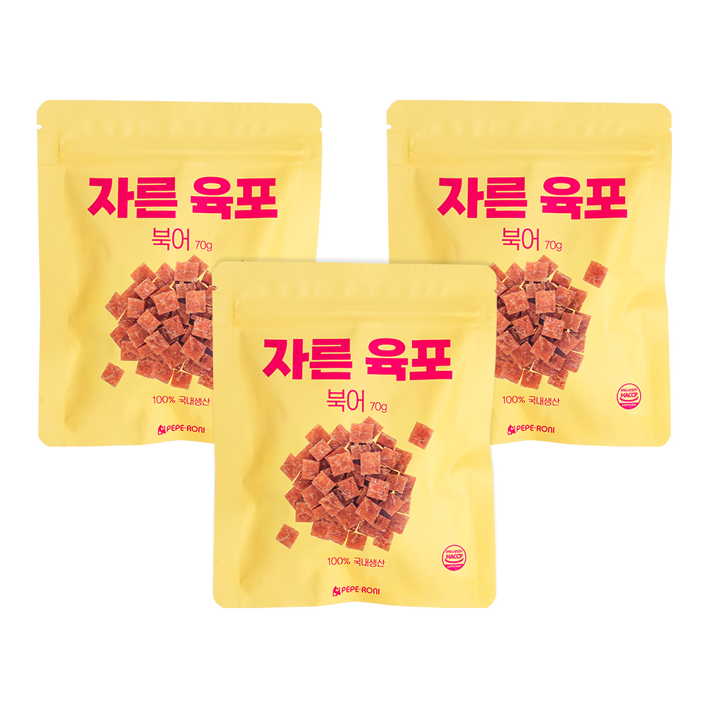 페페로니 자른육포 북어 70g 3개 세트 - 메인 이미지