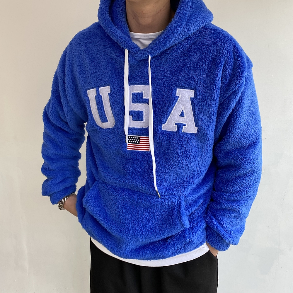 usa후드티 보아털 오버핏 이미지 4