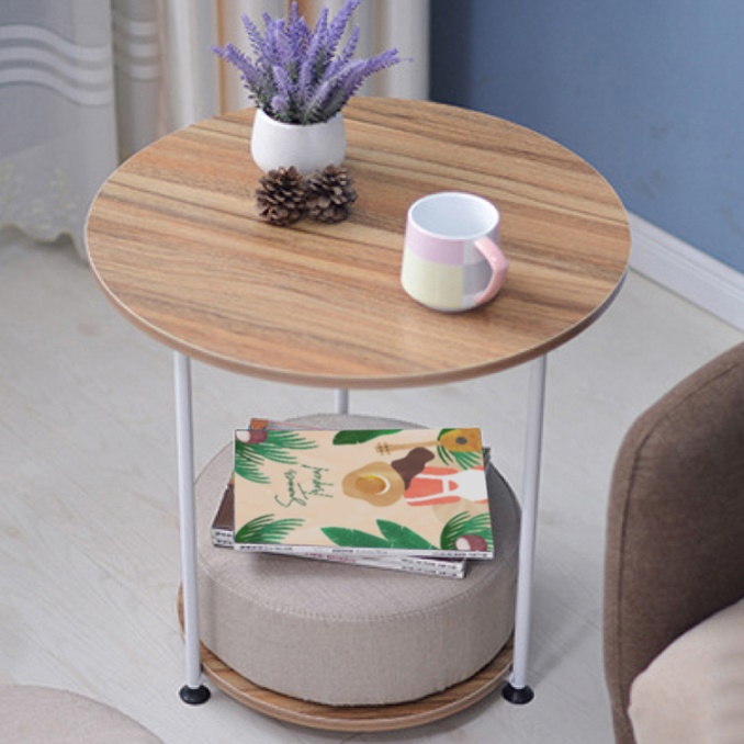 우드 엔틱 티 테이블 원목 수납 테이블 높은 사이드 테이블