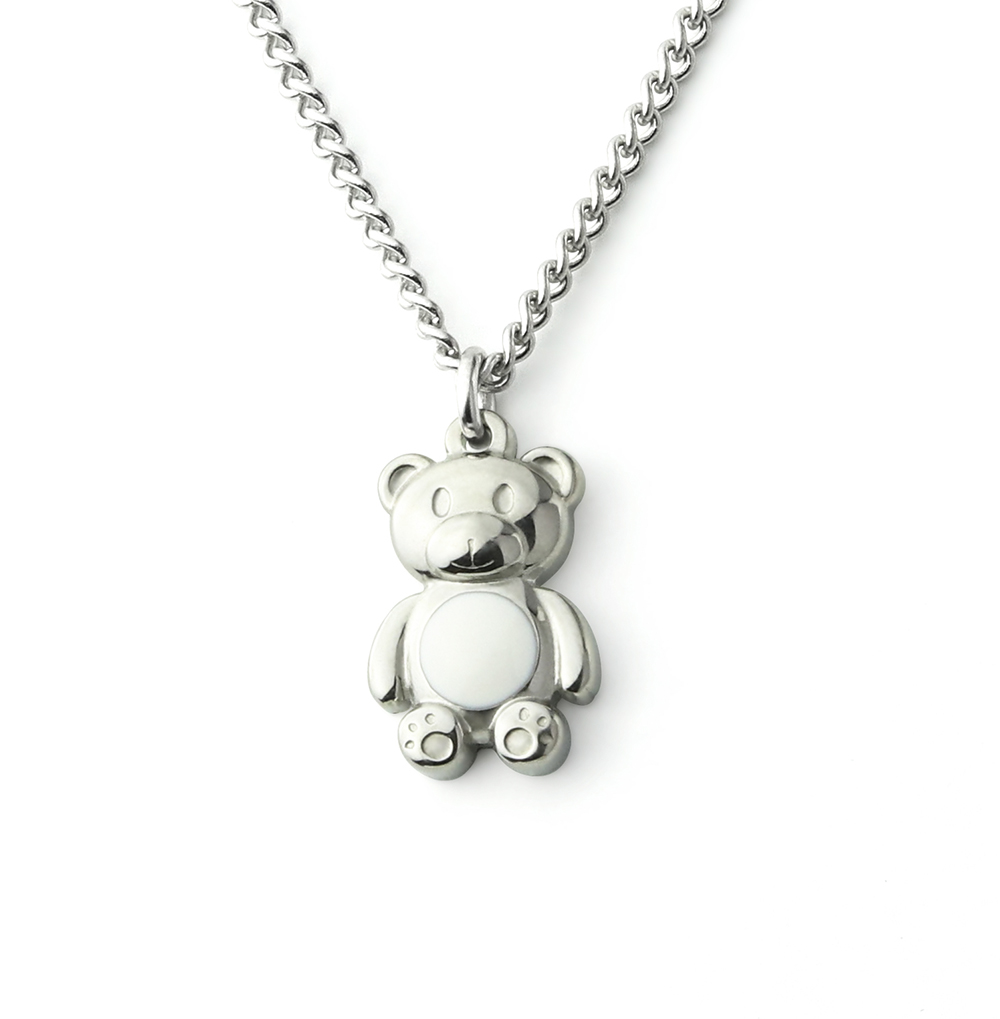 곰인형(4color) 써지컬스틸 미아방지 목걸이 아기 유아 어린이