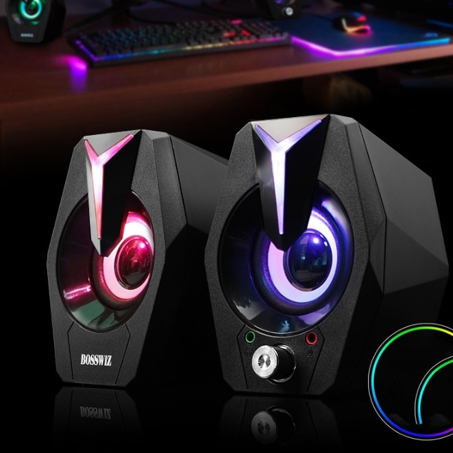 게이밍 스피커 컴퓨터 pc 컴퓨터용 유선 데스크탑 스피커 노트북 스피커 