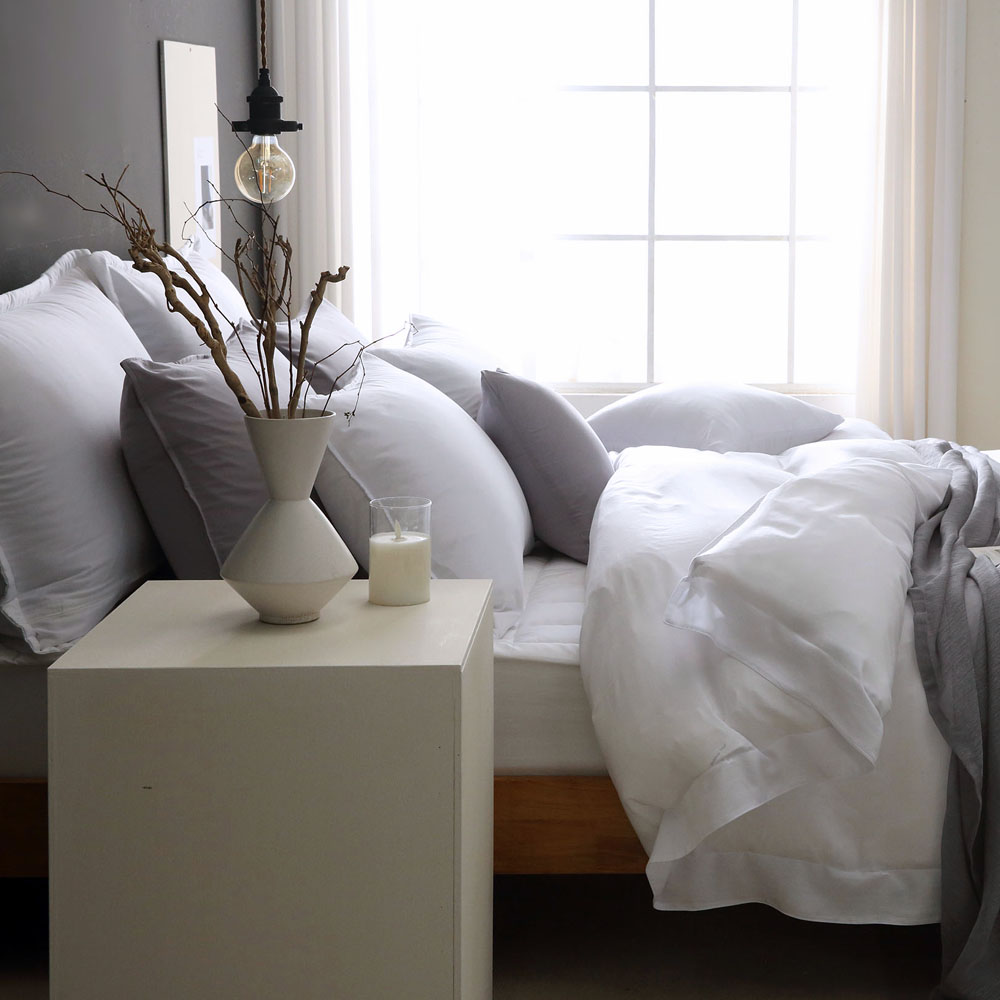 이스턴킹침구 간절기 겨울 호텔식차렵이불 텐셀모달100 고정패드 레알화이트 EK이불커버세트