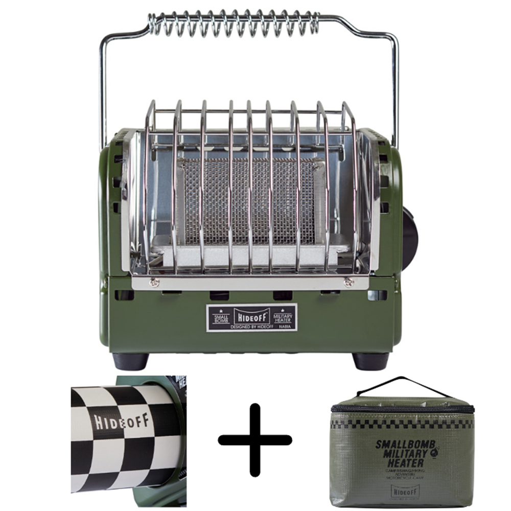 하이드오프 스몰밤 밀리터리 그린 가스히터 캠핑난로