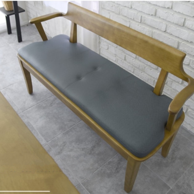 등받이 벤치 의자 2인용 원목 긴 의자 푹신한 식탁 의자