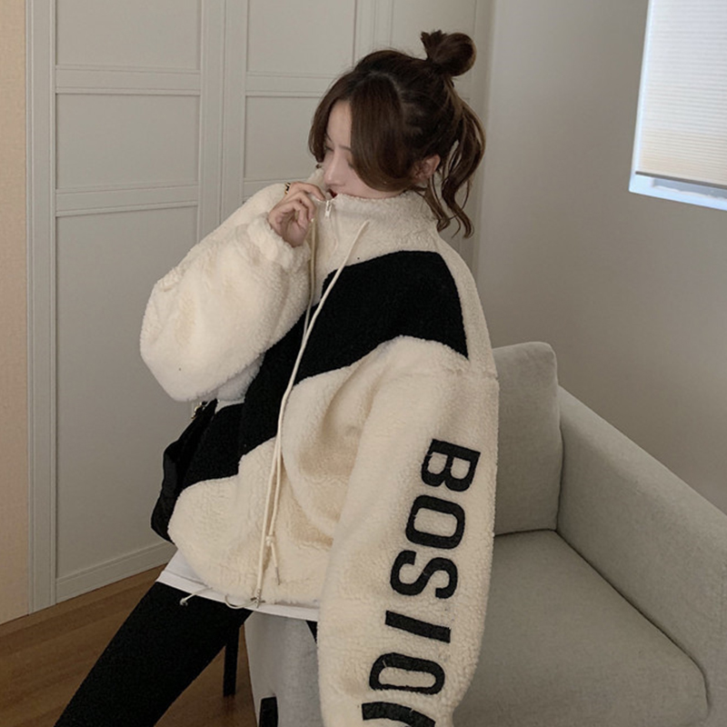 뽀글이자켓 양털 여성가을 자켓 오버핏 이미지 4