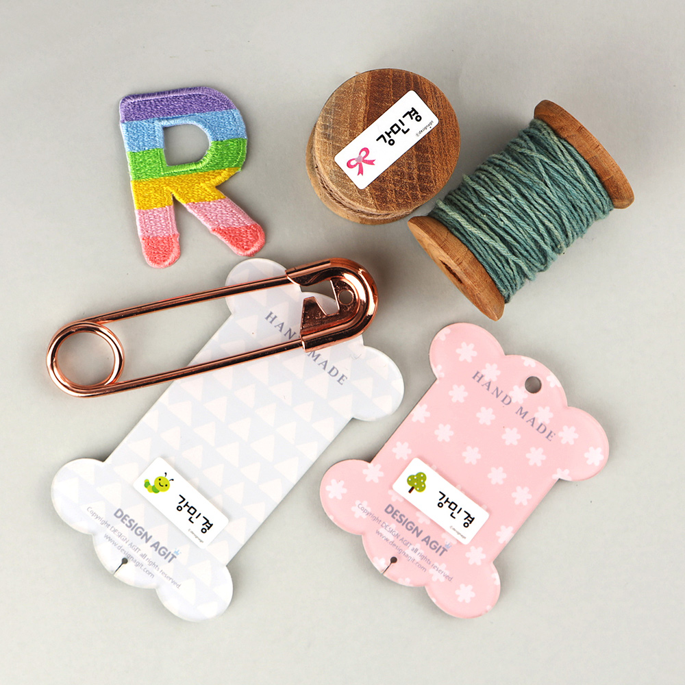 네임스티커 방수 이름스티커 이름표스티커 어린이집 플레인 데이지 모양 한글3 이미지 4