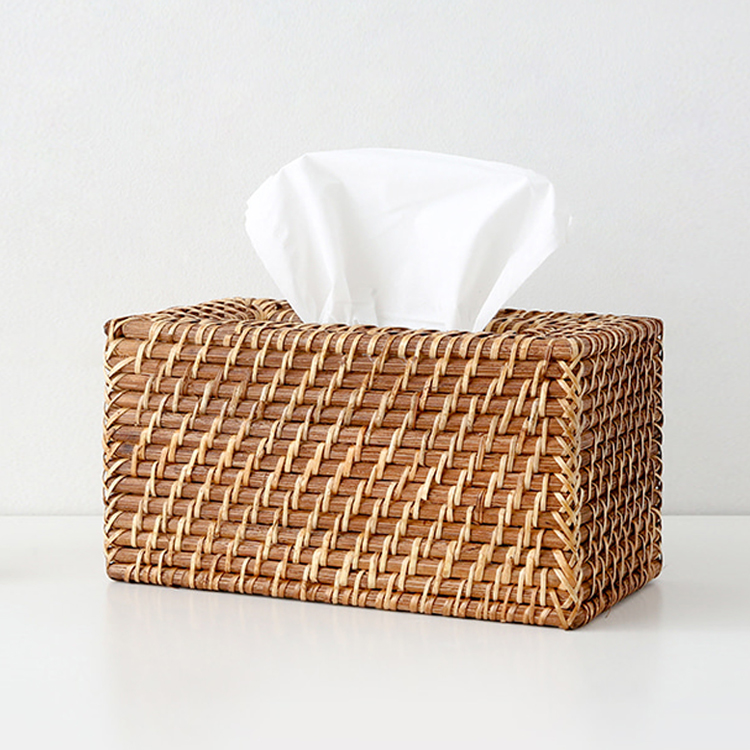 SILON 수제티슈커버 사각 다크브라운