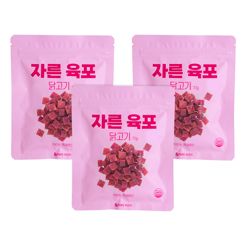 페페로니 자른육포 닭고기 70g 3개 세트 - 메인 이미지