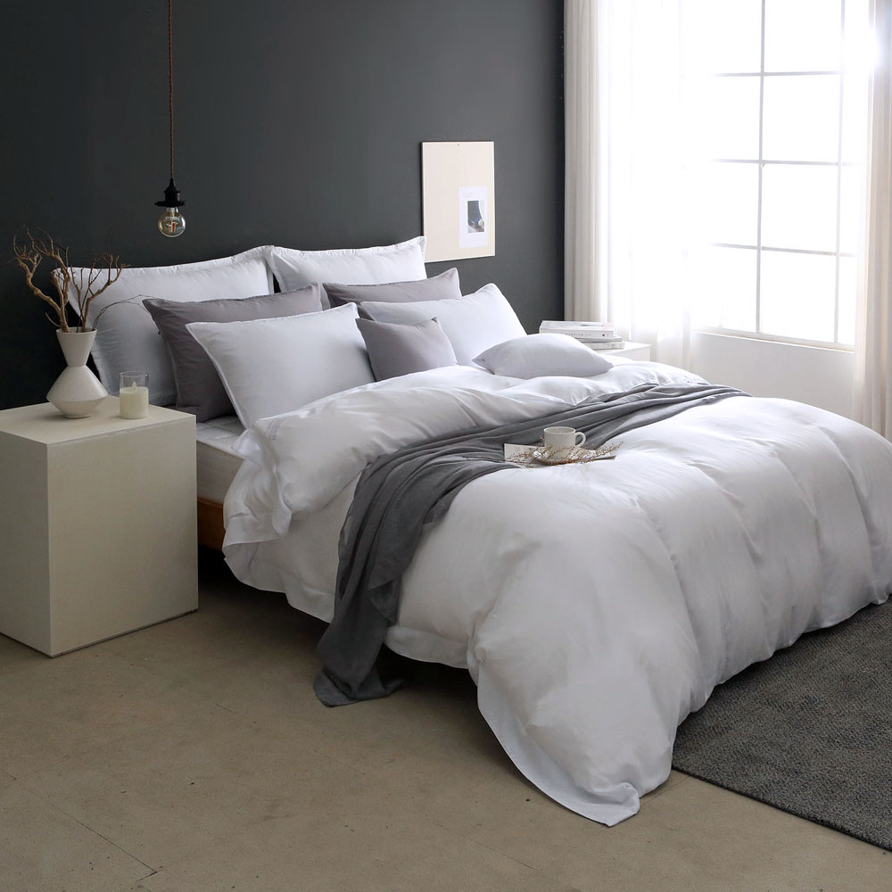 이스턴킹침구 호텔식 차렵이불 텐셀모달100 레알 화이트 간절기 EK이불커버세트