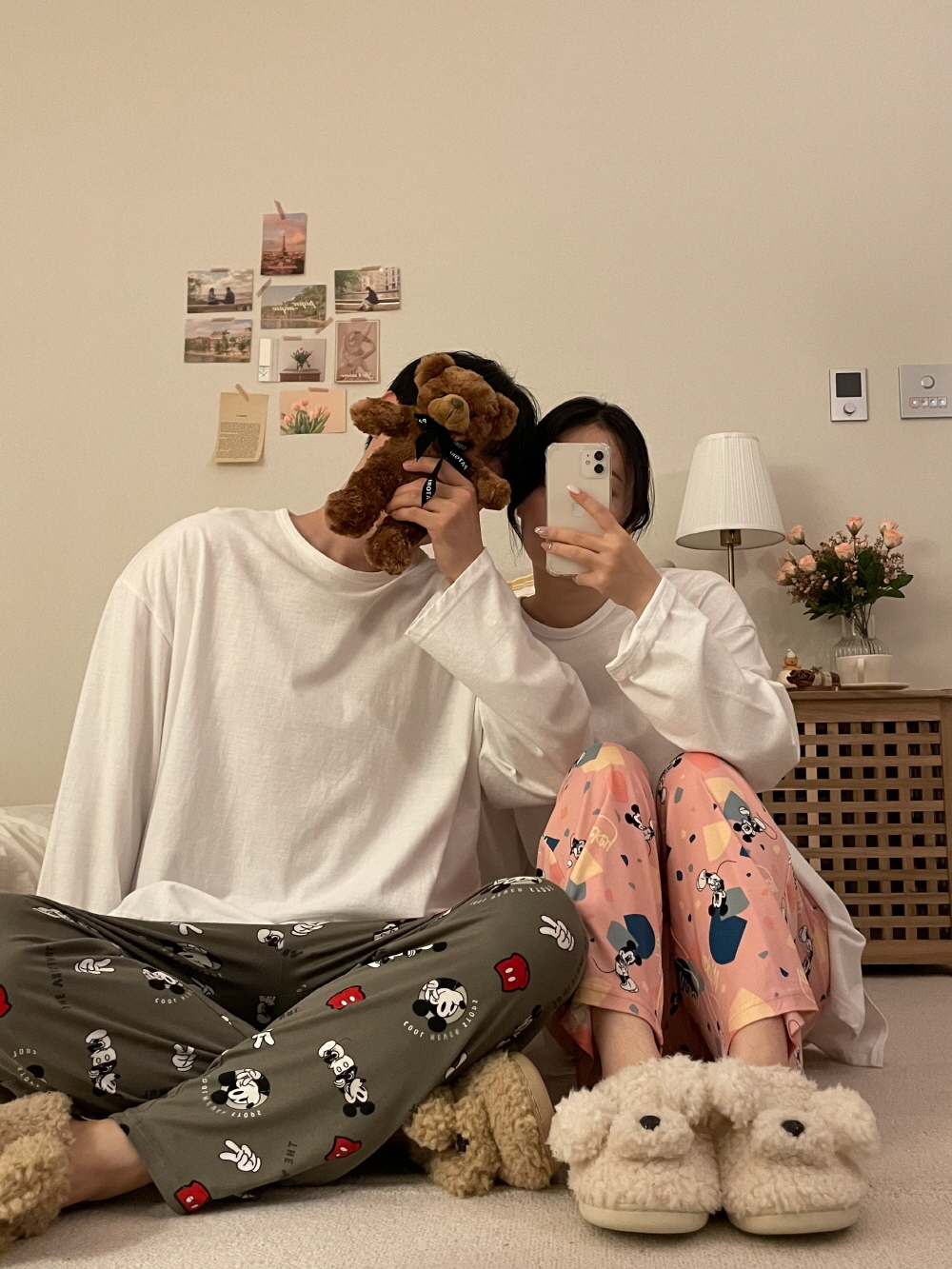 치즈 디즈니 3호 커플 잠옷바지 빅사이즈 피치 수면 파자마 파티 이미지 4