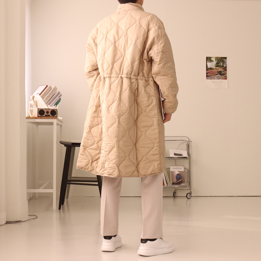 남자패딩코트 깔깔이 하이넥 남자롱패딩 퀄팅자켓 이미지 2