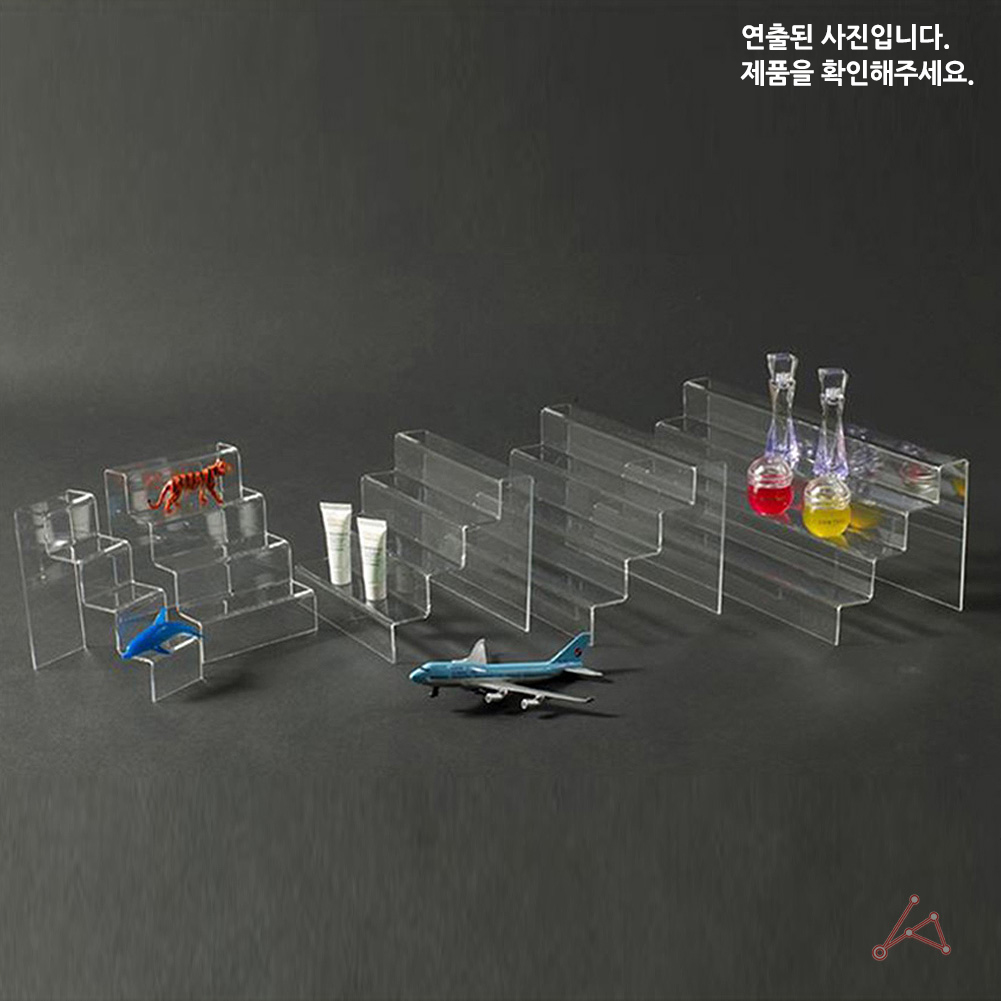 계단식 아크릴 전시대 진열대 거치대 받침대 받침 경사 계단형 15cm - 상세 이미지 5