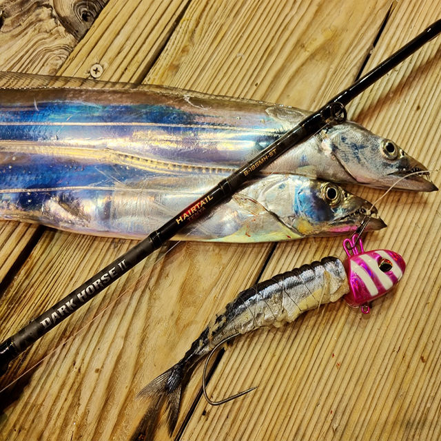 NS 다크호스2 헤어테일 텐야 텐빈 로드 생미끼 갈치 지깅 낚시대 B-185MH-ST