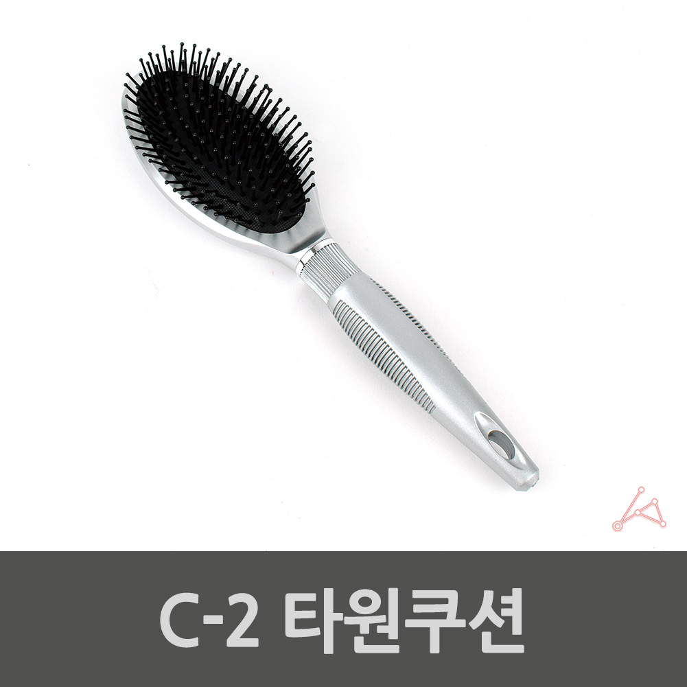붙임 머리빗 젖은 엉킨 쿠션 남자 두피 마사지 빗 브러쉬 은색 - 상세 이미지 2